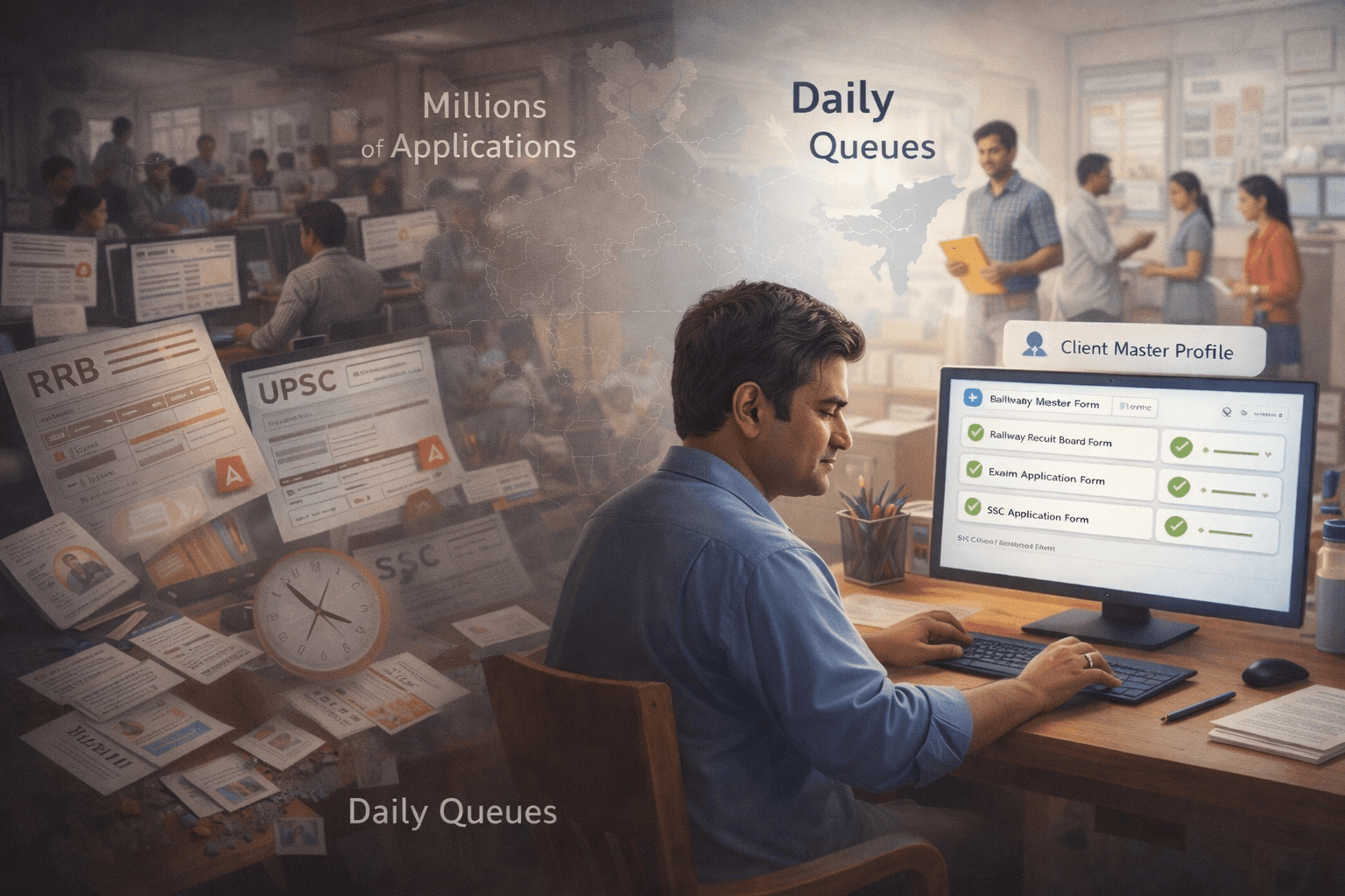 Cyber Cafes & Net Centres: Government Form Filling Is Now 10× Faster with SabApplier AI
